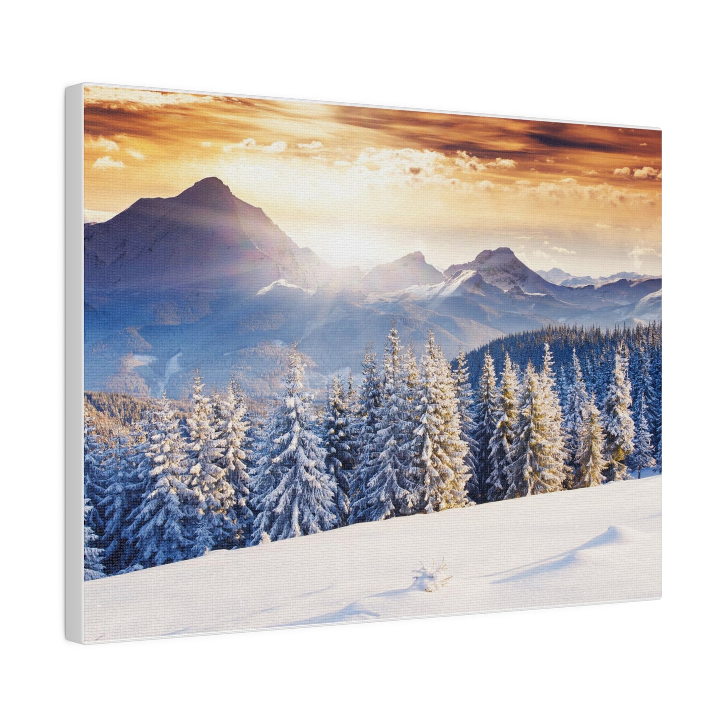 Winter Mountains Canvas