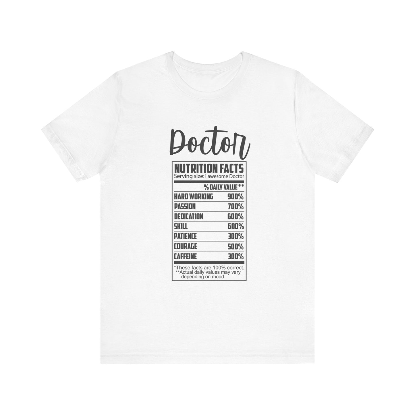 Doctor Nutrition Facts T-Shirt