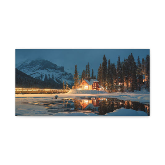 Winter Cabin Canvas