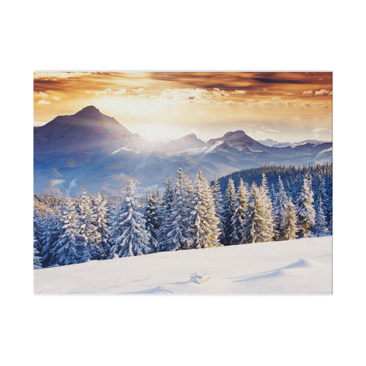 Winter Mountains Canvas