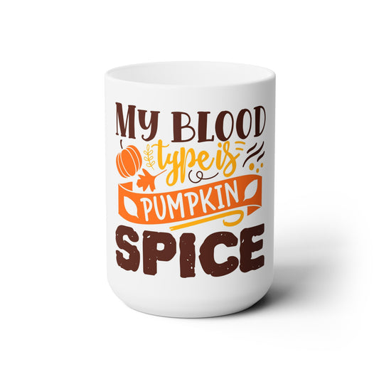 Pumpkin Spice Ceramic Mug 15oz