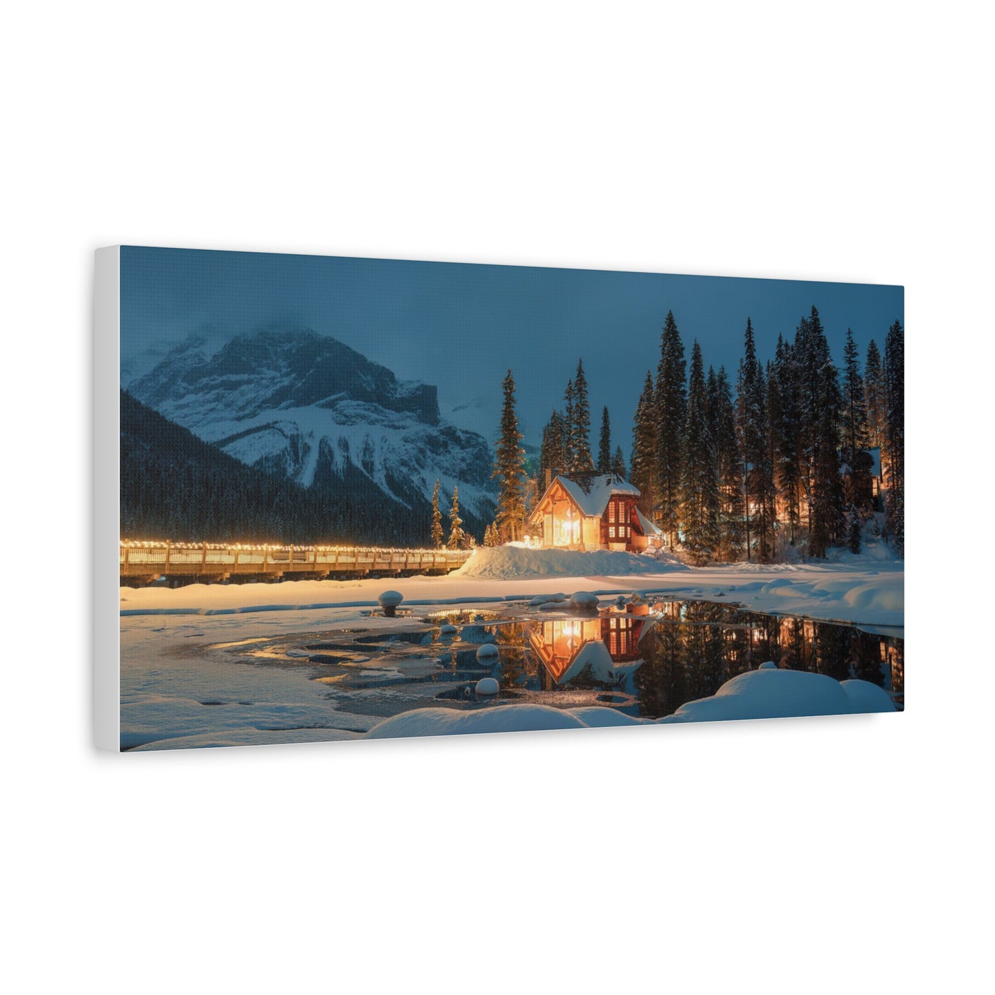 Winter Cabin Canvas